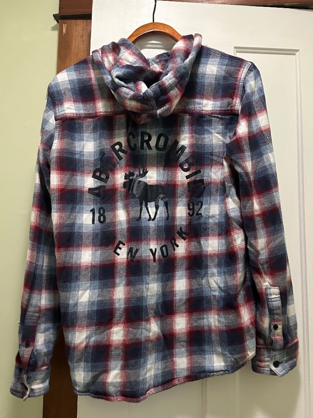 RARE Abercrombie Kids Hooded Flannel Size 15/16